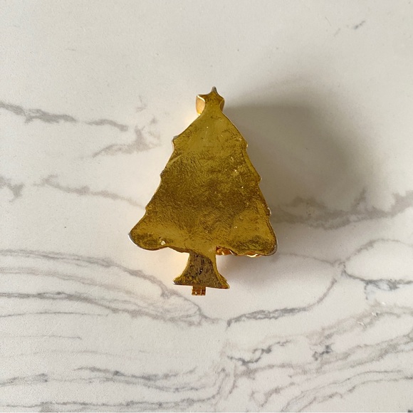 Enameled hinged miniature Christmas tree trinket box - Picture 6 of 10